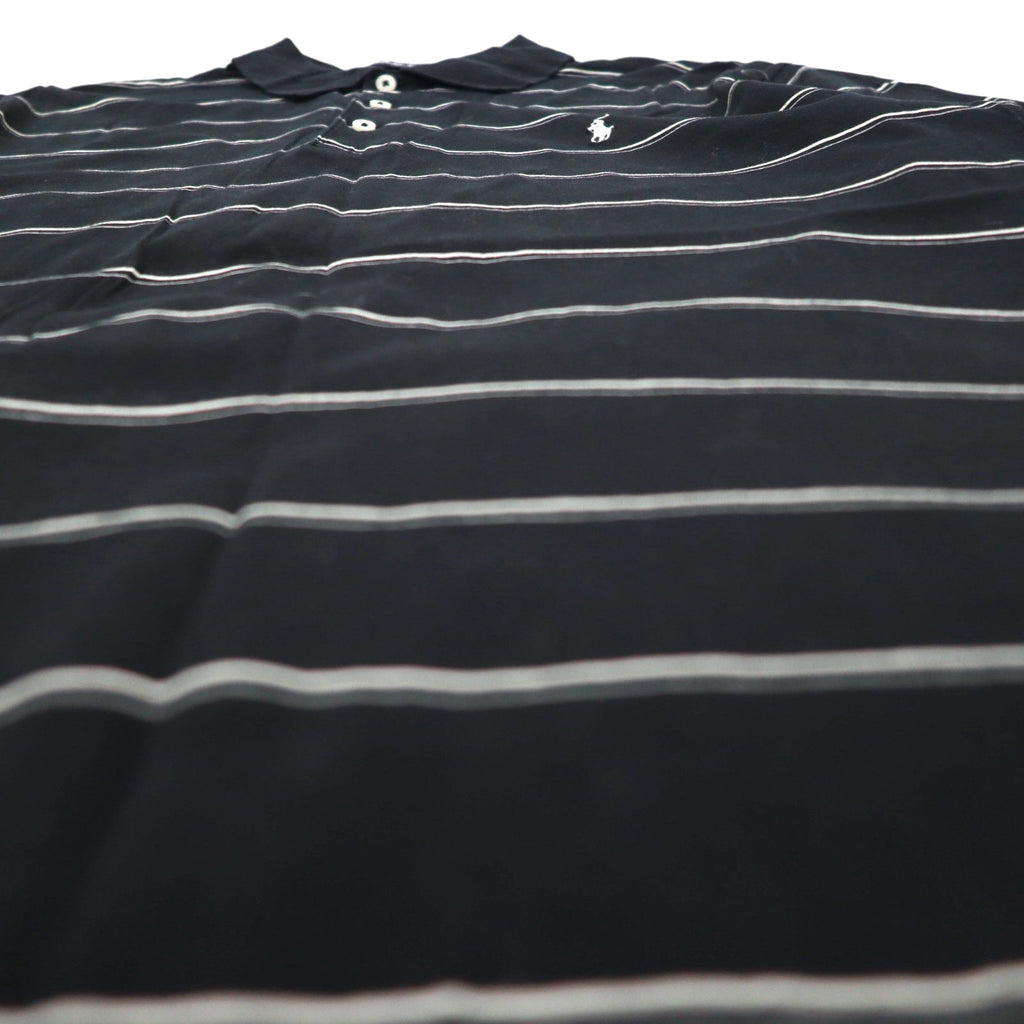 POLO GOLF RALPH LAUREN Polo in cotone Pima M Nero Righe Ricamo piccolo pony Perù