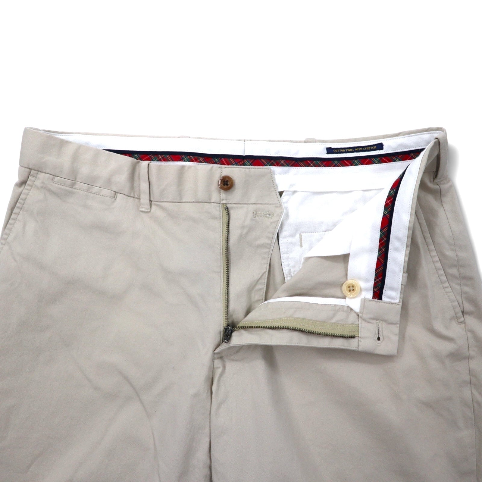 POLO GOLF RALPH LAUREN Polo Chino Shorts Pantaloncini 34 Beige Cotone Stretch COTTON TWILL WITH STRETCH