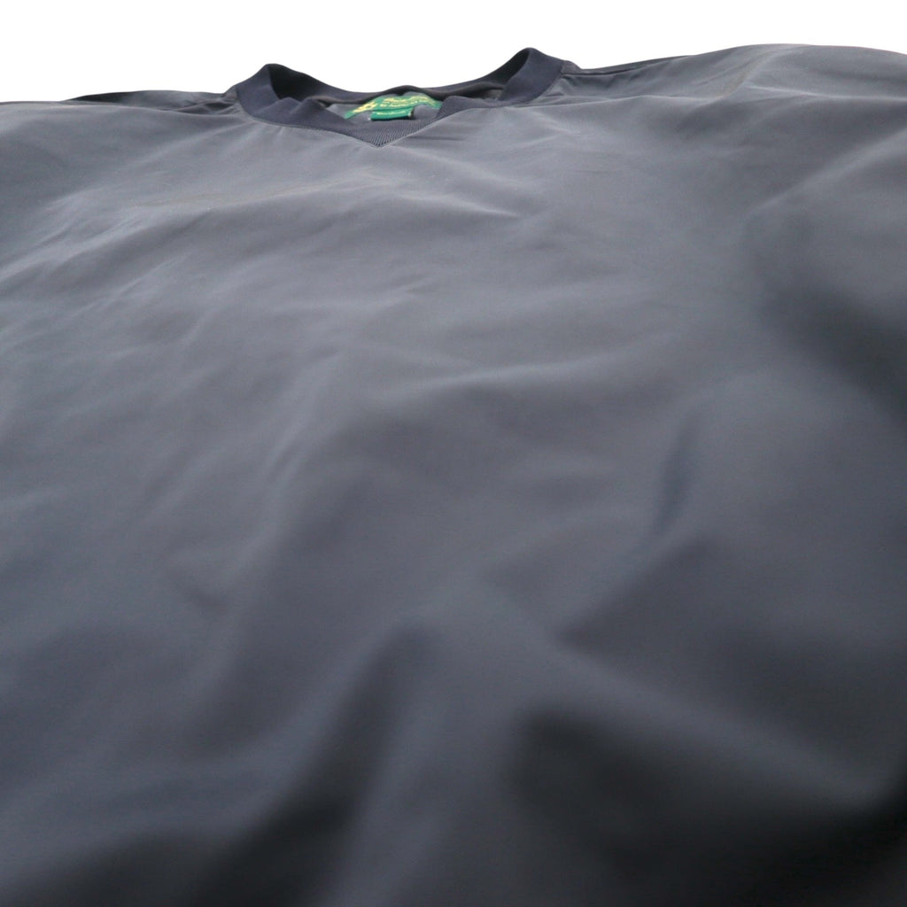 Brooks Brothers Giacca a vento pullover in nylon taglia L, blu navy con fianchi a costine, impermeabile ST ANDREWS LINKS
