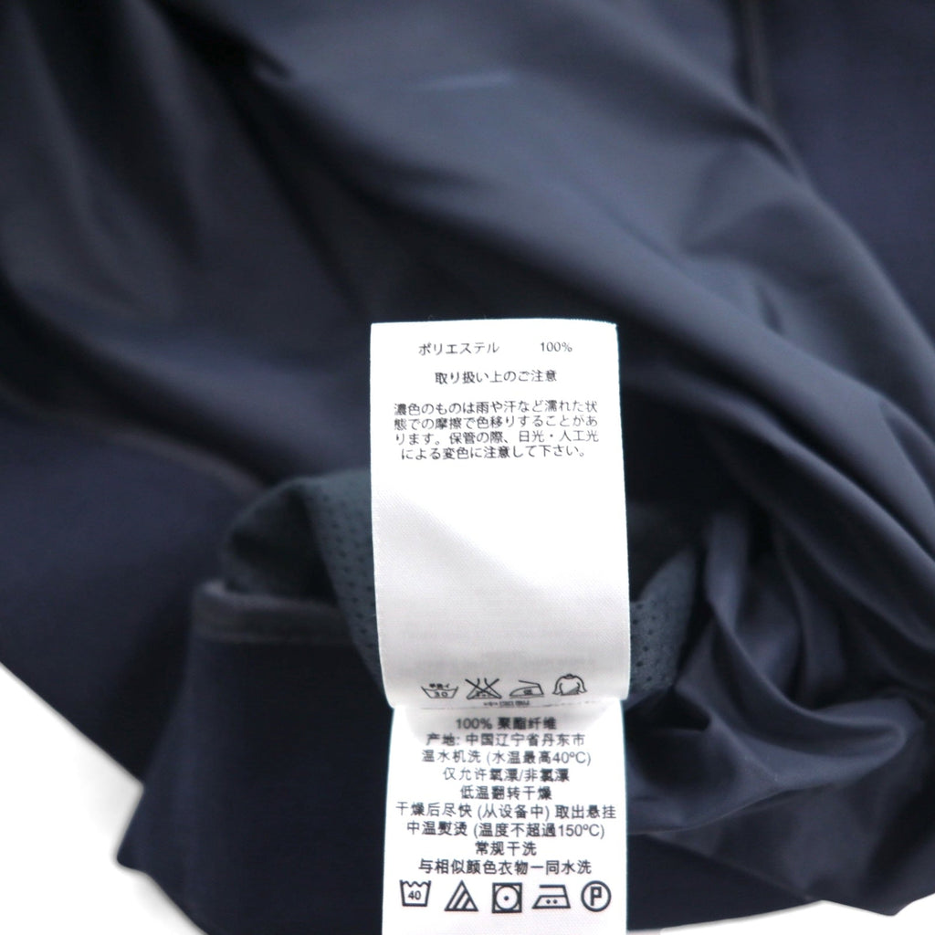 Brooks Brothers Giacca a vento pullover in nylon taglia L, blu navy con fianchi a costine, impermeabile ST ANDREWS LINKS