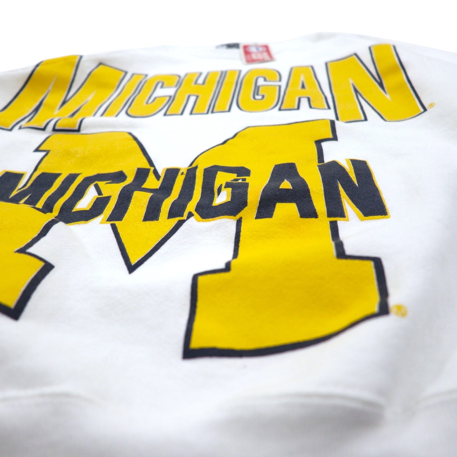 LEE 90年代 USA製 カレッジプリント スウェット 2XL ホワイト コットン MICHIGAN