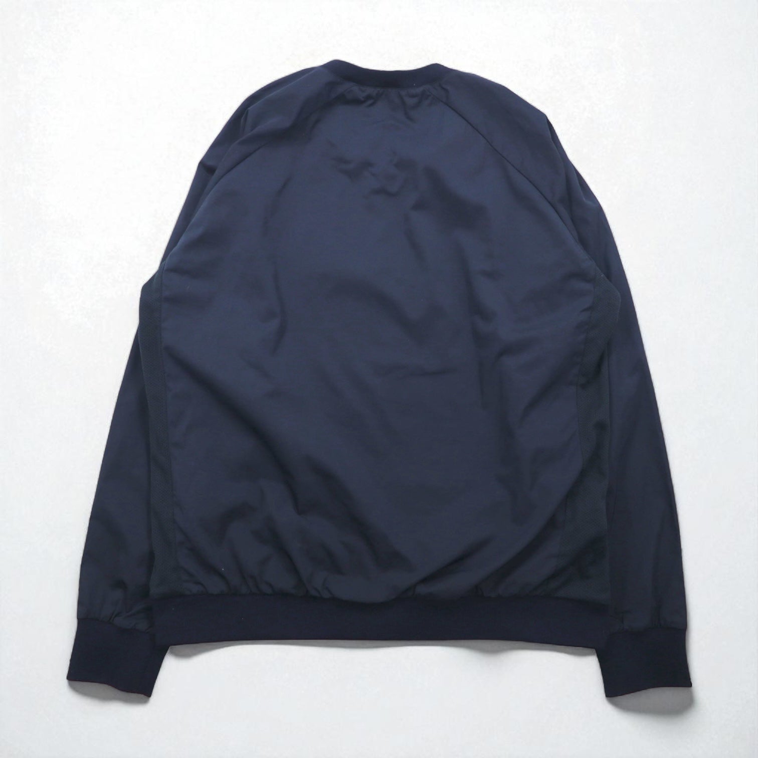 Brooks Brothers Giacca a vento pullover in nylon taglia L, blu navy con fianchi a costine, impermeabile ST ANDREWS LINKS