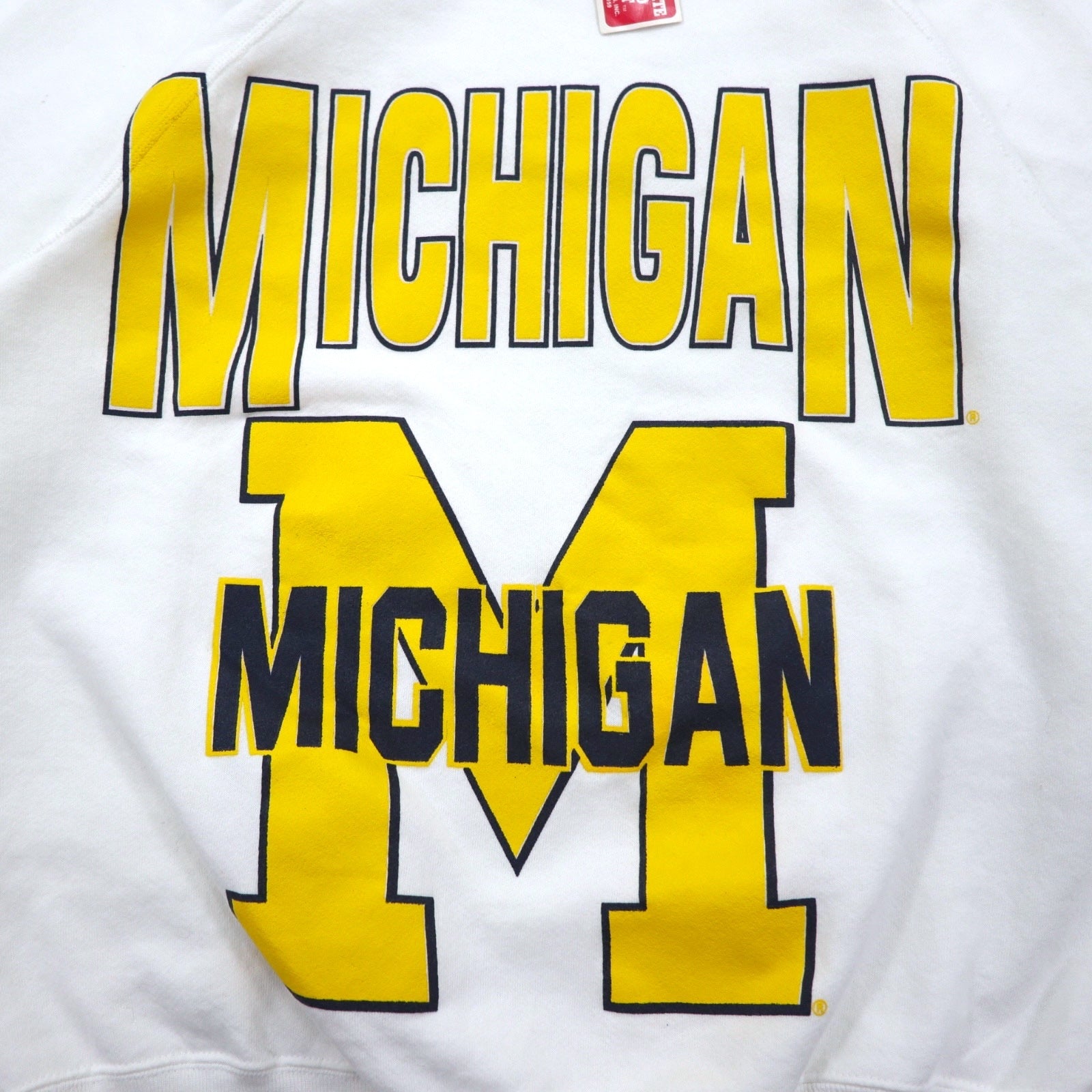 LEE 90年代 USA製 カレッジプリント スウェット 2XL ホワイト コットン MICHIGAN