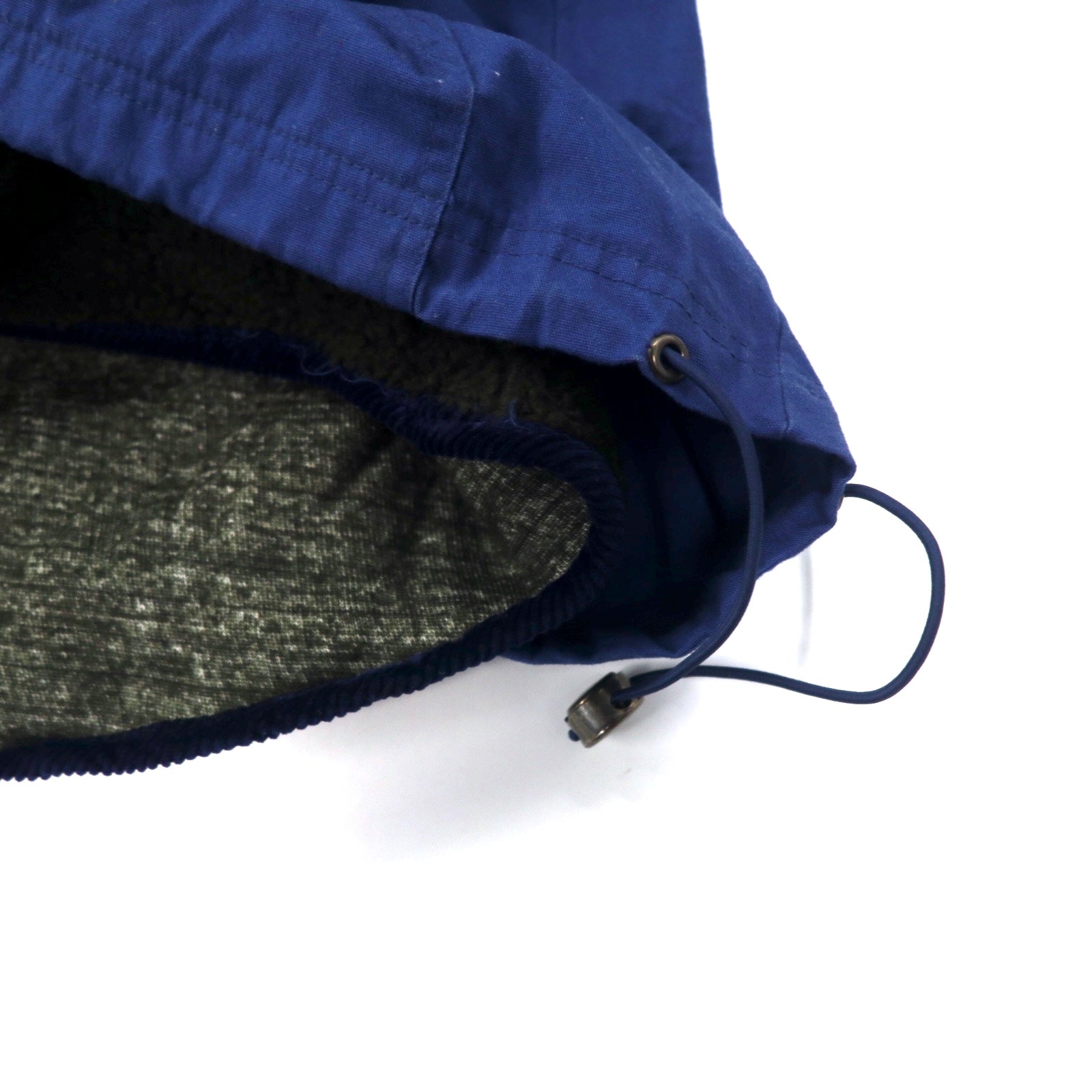 STARTER Anorak a mezza zip anni '90 XL Blu navy Cotone Fodera in pile Taglia grande