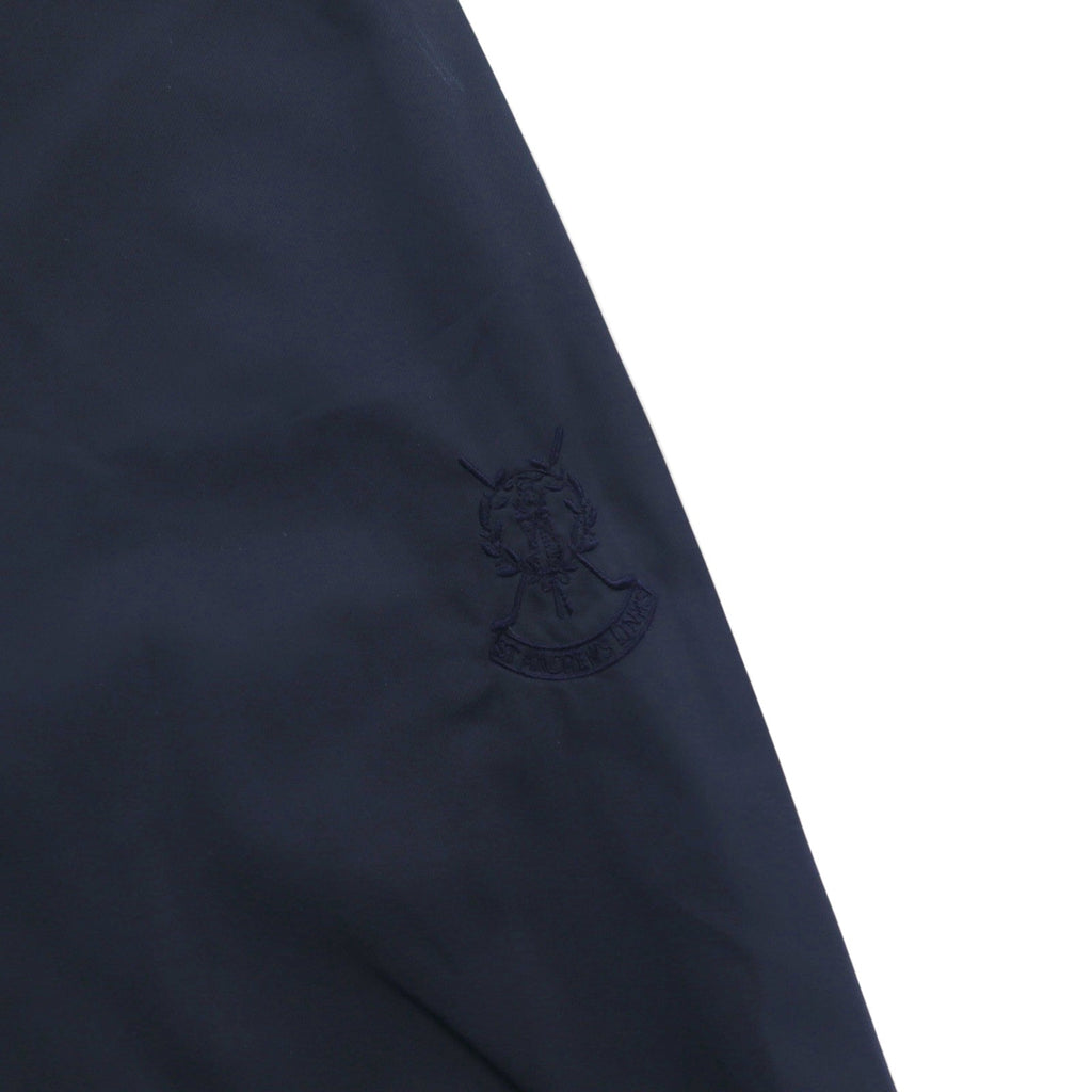 Brooks Brothers Giacca a vento pullover in nylon taglia L, blu navy con fianchi a costine, impermeabile ST ANDREWS LINKS