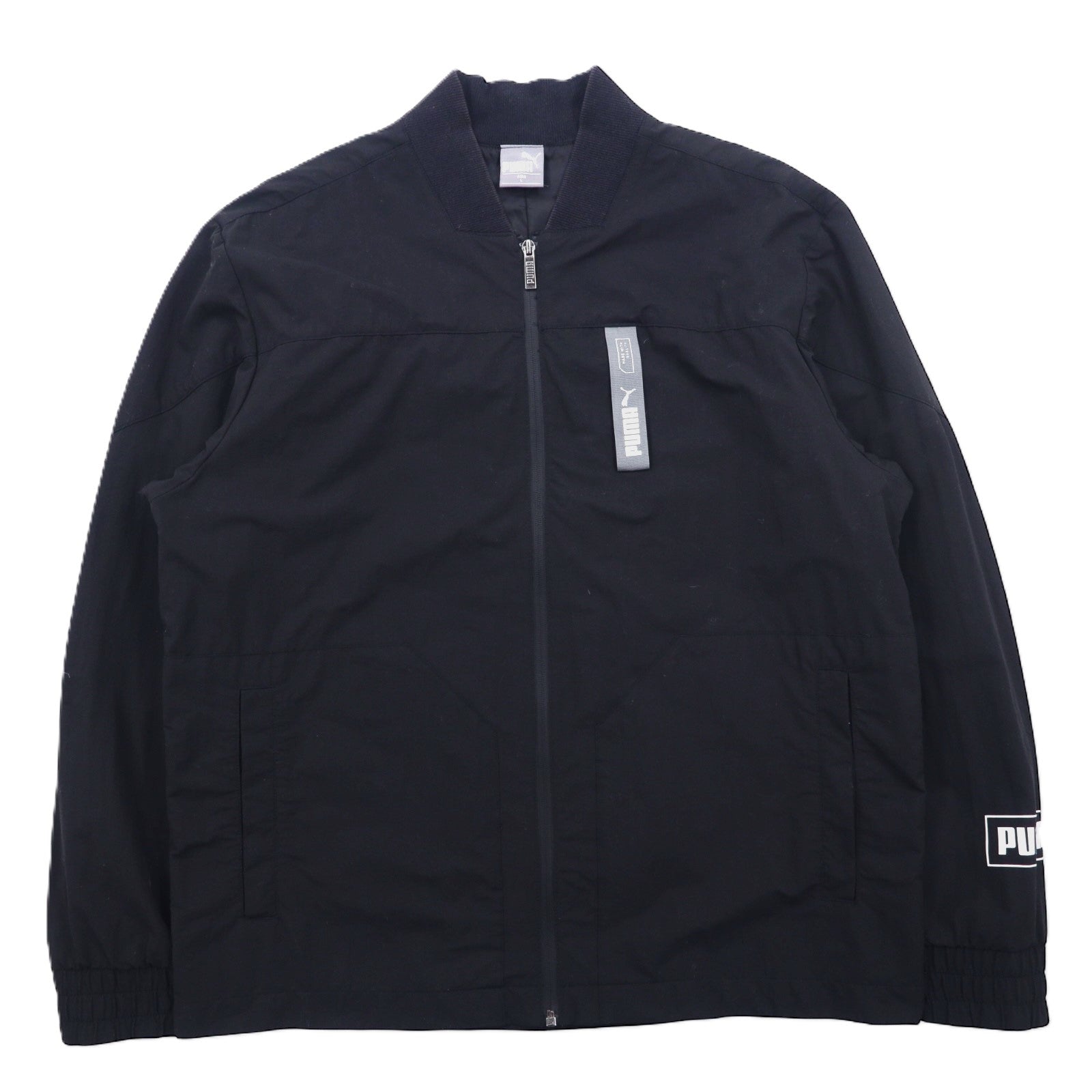 PUMA Giacca a vento in tessuto L Nero Nylon Logo 581075