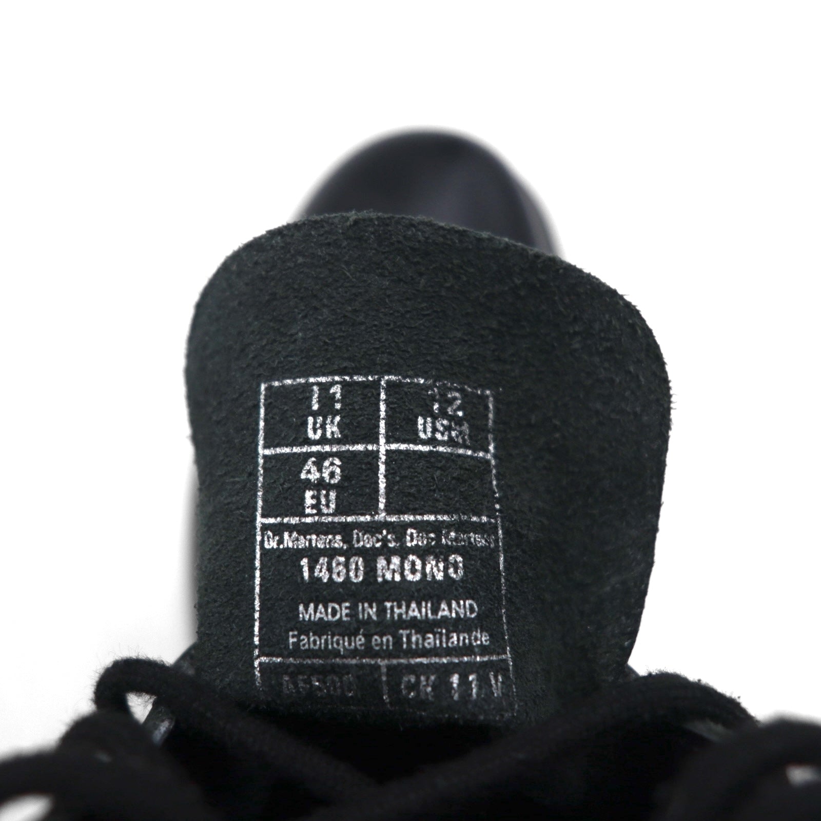 Dr.Martens 8ホールブーツ 1460 MONO 8EYE BOOT ブラックステッチ レースアップブーツ 30cm レザー
