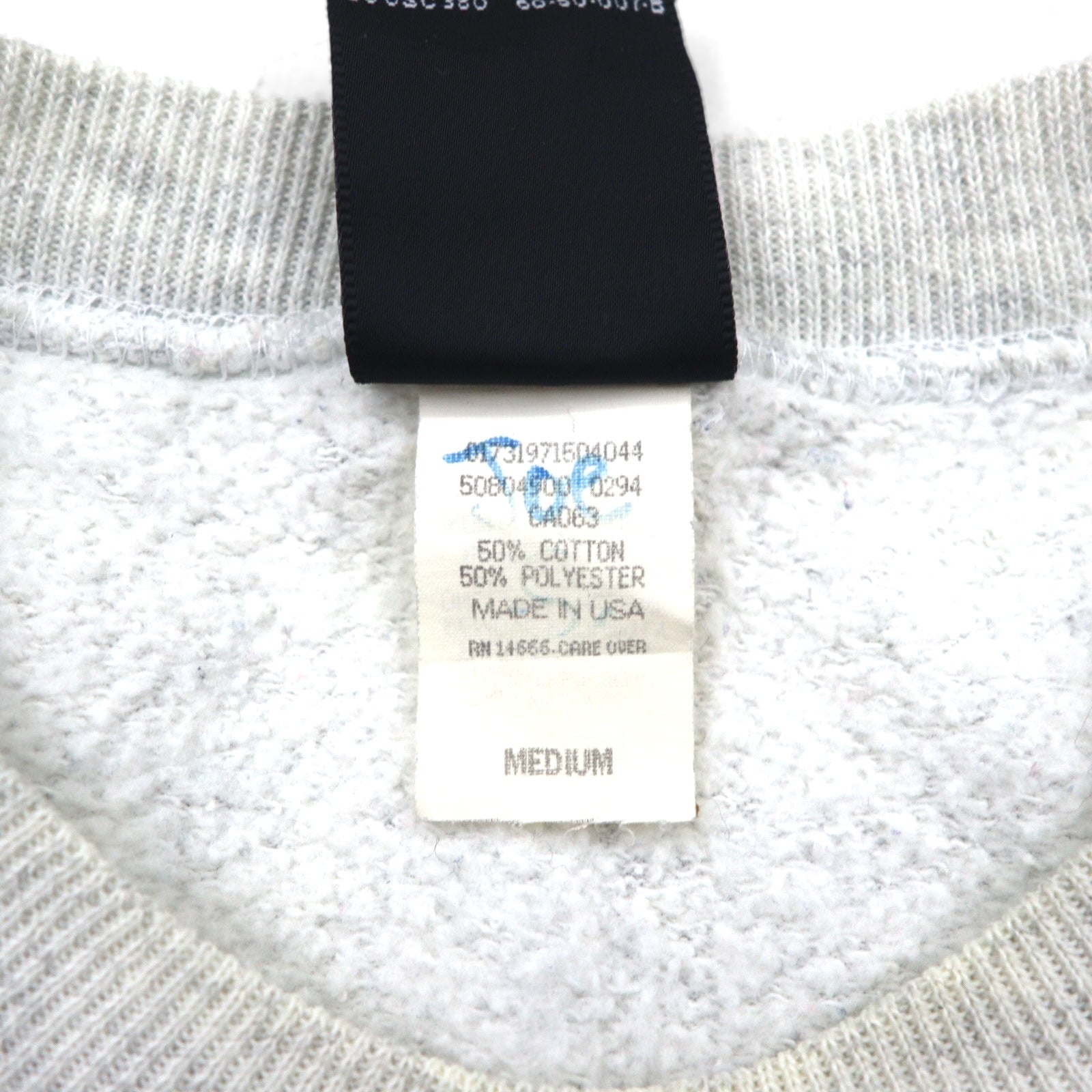 JC PENNEY Anni '90 Made in USA Felpa girocollo L Grigio tinta unita Ricamo con logo delle Olimpiadi USA