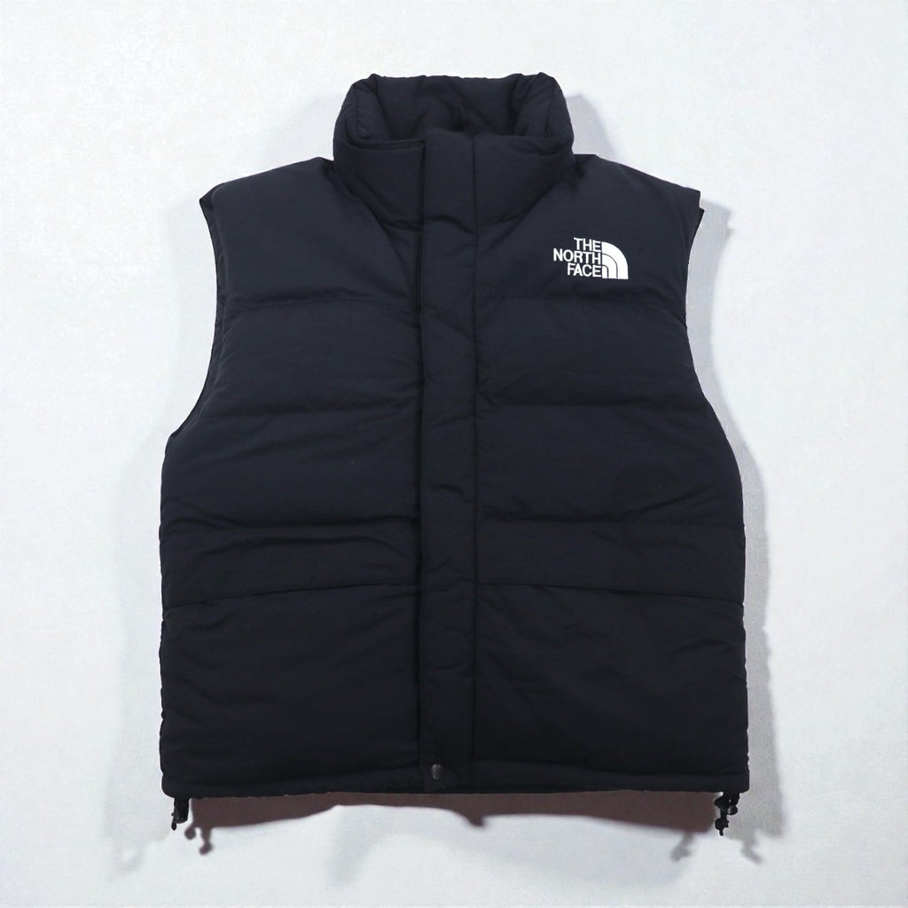 THE NORTH FACE ヌプシ グースダウン ベスト M ブラック ナイロン フード収納 ドローコード