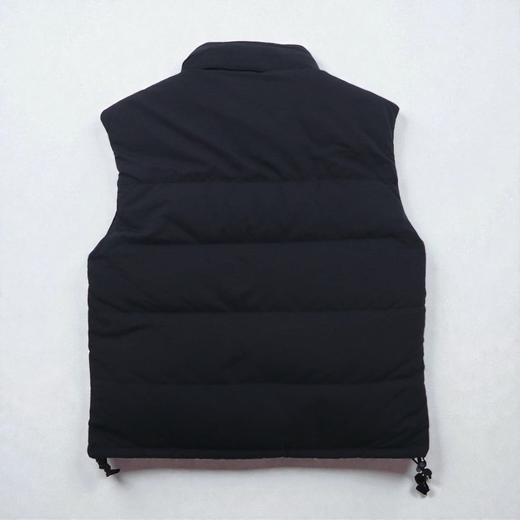 THE NORTH FACE ヌプシ グースダウン ベスト M ブラック ナイロン フード収納 ドローコード