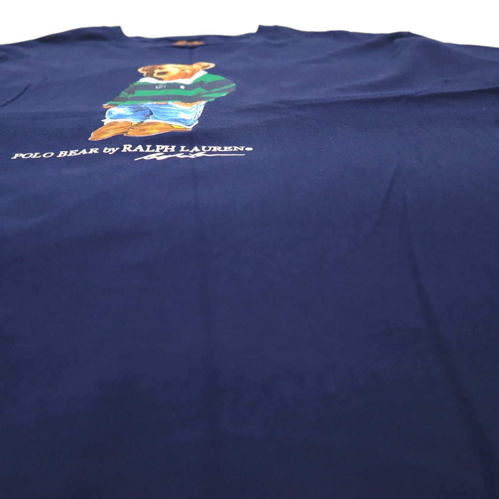 POLO RALPH LAUREN T-Shirt Polo Bear 2XL Navy Cotone Big Size