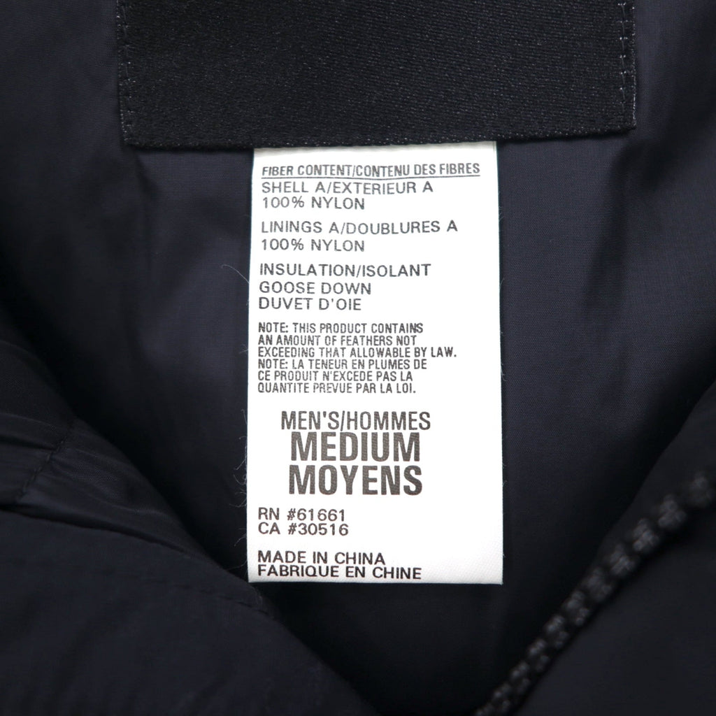 THE NORTH FACE ヌプシ グースダウン ベスト M ブラック ナイロン フード収納 ドローコード