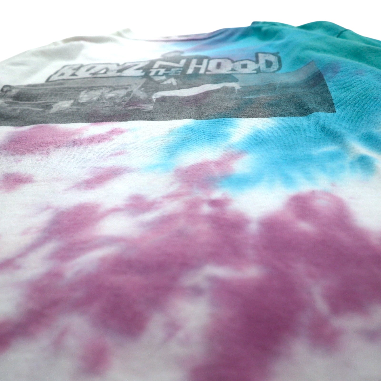 BOYZ N THE HOOD Film anni '90 ICE CUBE Hip Hop T-shirt a maniche lunghe S Tie-dye N.W.A. Fatto in Messico