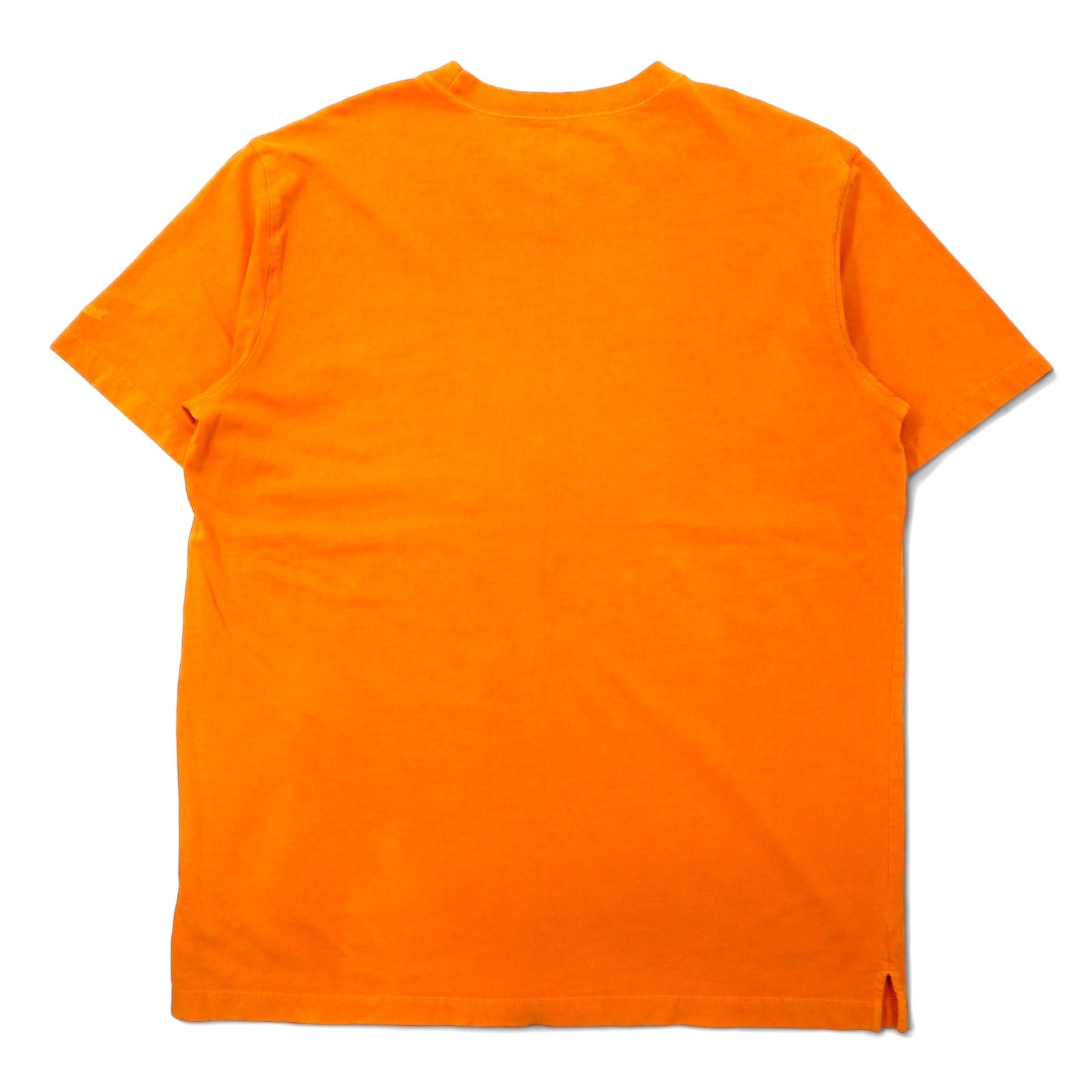 Woolrich T-shirt pesante XL arancione cotone scollo a V vestibilità ampia