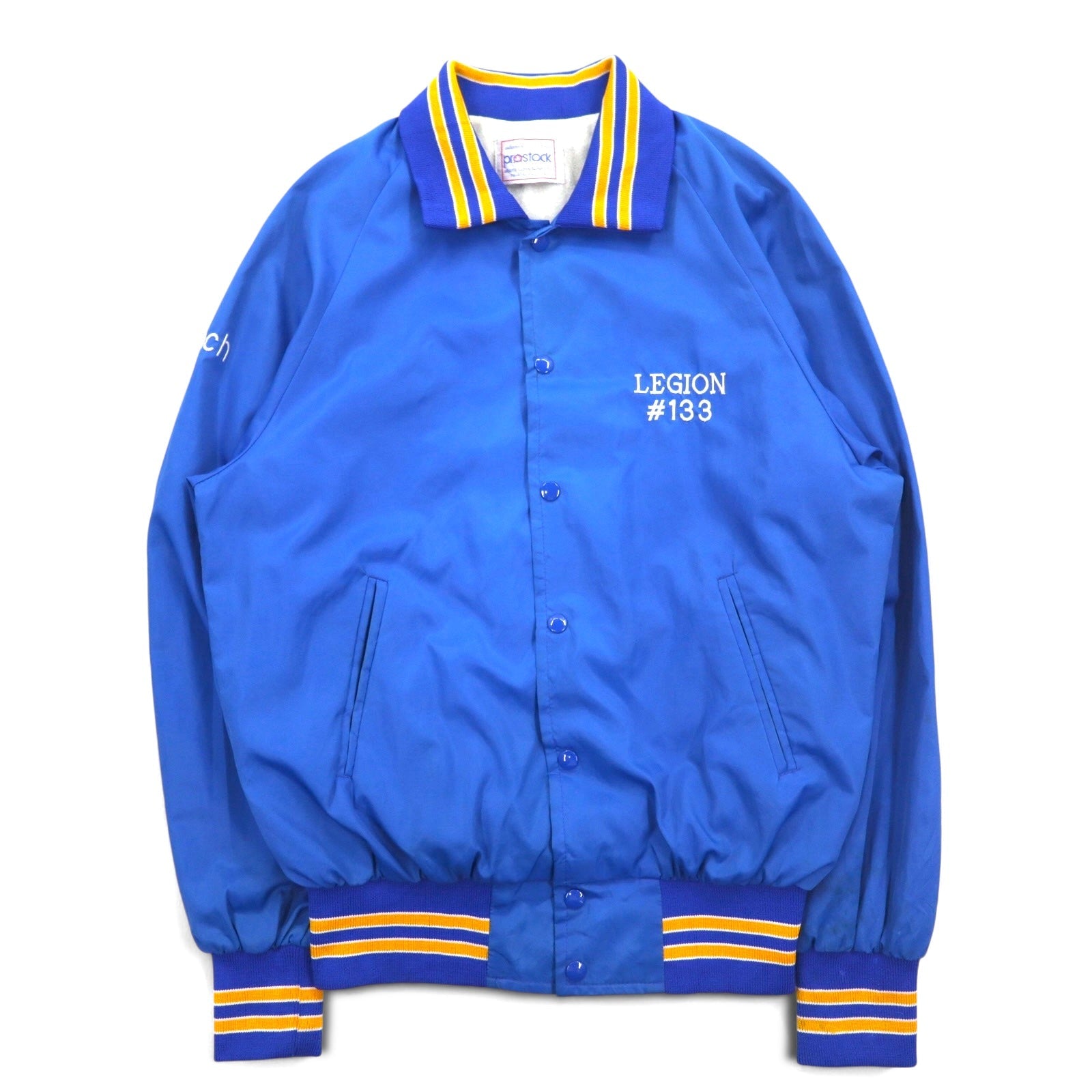 Stadio in nylon PROSTOCK anni '90, taglia L, blu, con ricamo LEGION sul petto