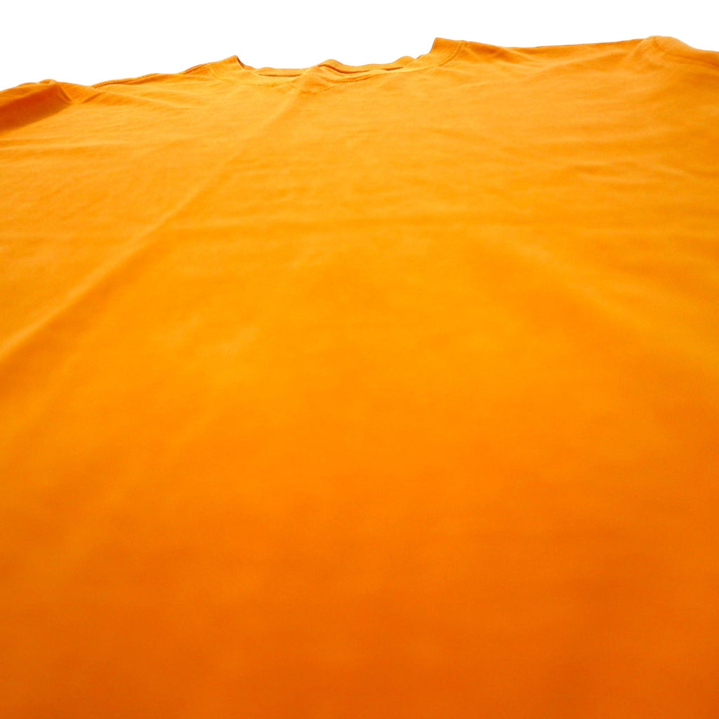 Woolrich T-shirt pesante XL arancione cotone scollo a V vestibilità ampia