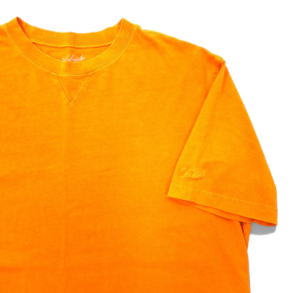 Woolrich T-shirt pesante XL arancione cotone scollo a V vestibilità ampia