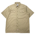carhartt 半袖 ワークシャツ 2XL ベージュ ポリエステル コットン ビッグサイズ Twill S/S Work Shirt S223 KHI