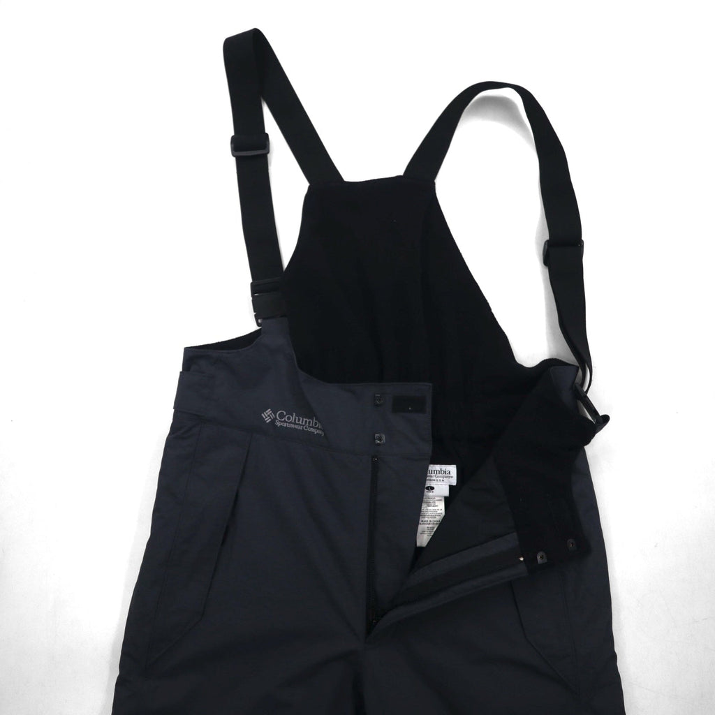 Columbia TITANIUM スノービブパンツ サロペット 防水 オーバーオール L グレー 中綿 スキー スノーボード ウェア EM8025
