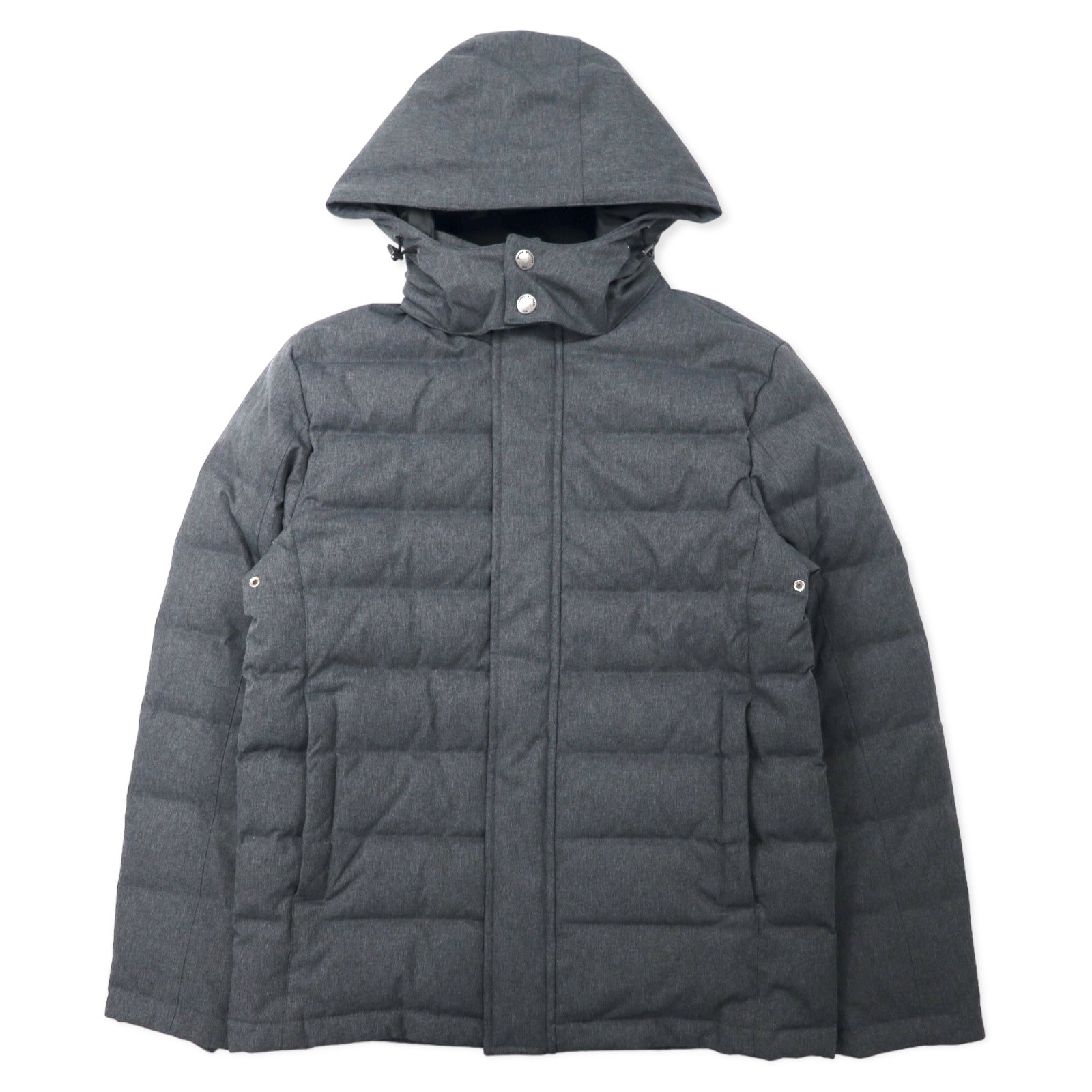 BROOKS BROTHERS Piumino S Grigio Poliestere Fodera a quadri Cappuccio rimovibile