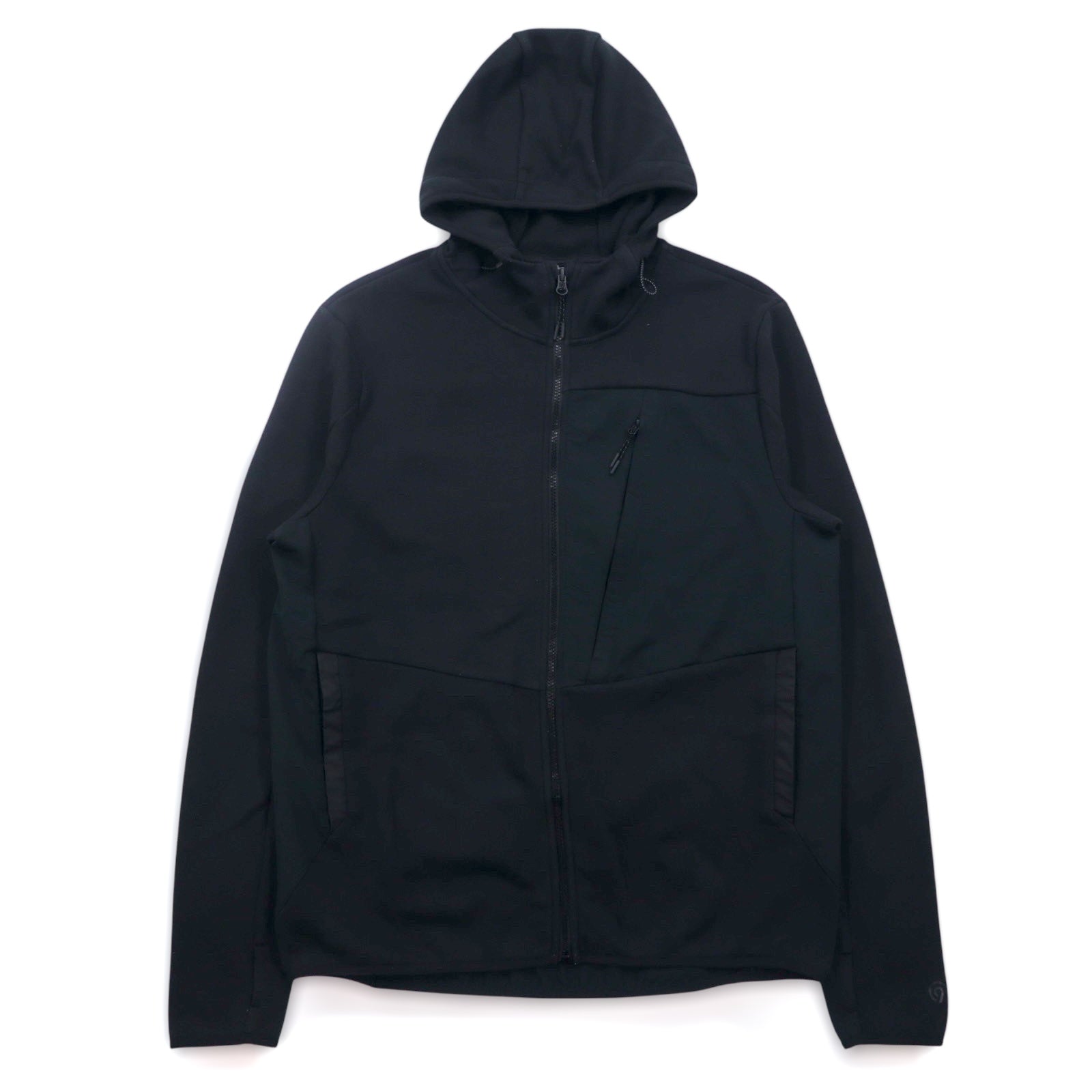Felpa con cappuccio full zip C9 by Champion, taglia L, colore nero, cotone poliestere