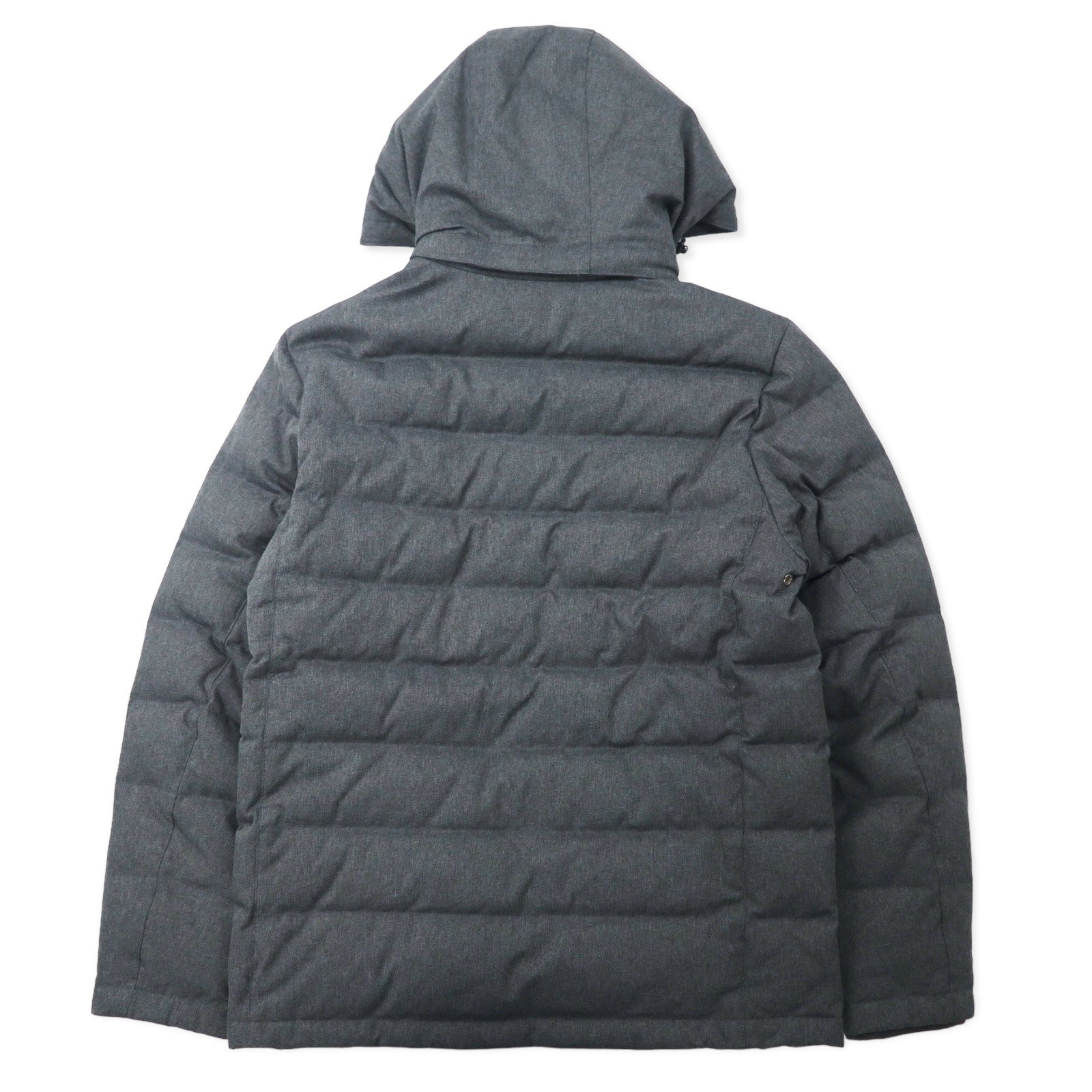 BROOKS BROTHERS Piumino S Grigio Poliestere Fodera a quadri Cappuccio rimovibile
