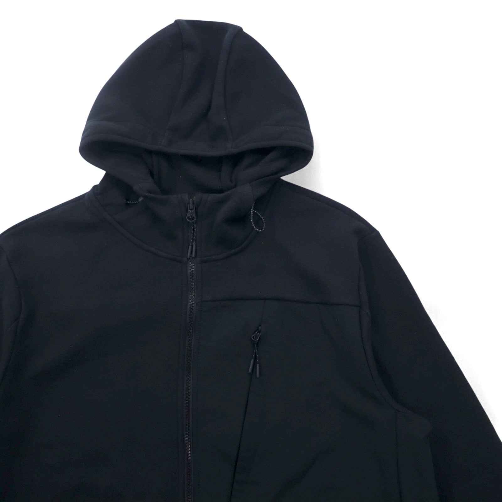 Felpa con cappuccio full zip C9 by Champion, taglia L, colore nero, cotone poliestere