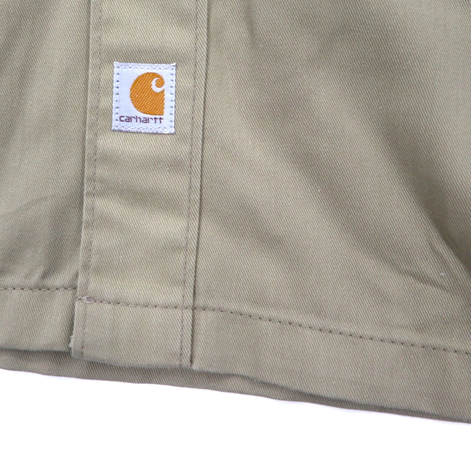 carhartt 半袖 ワークシャツ 2XL ベージュ ポリエステル コットン ビッグサイズ Twill S/S Work Shirt S223 KHI