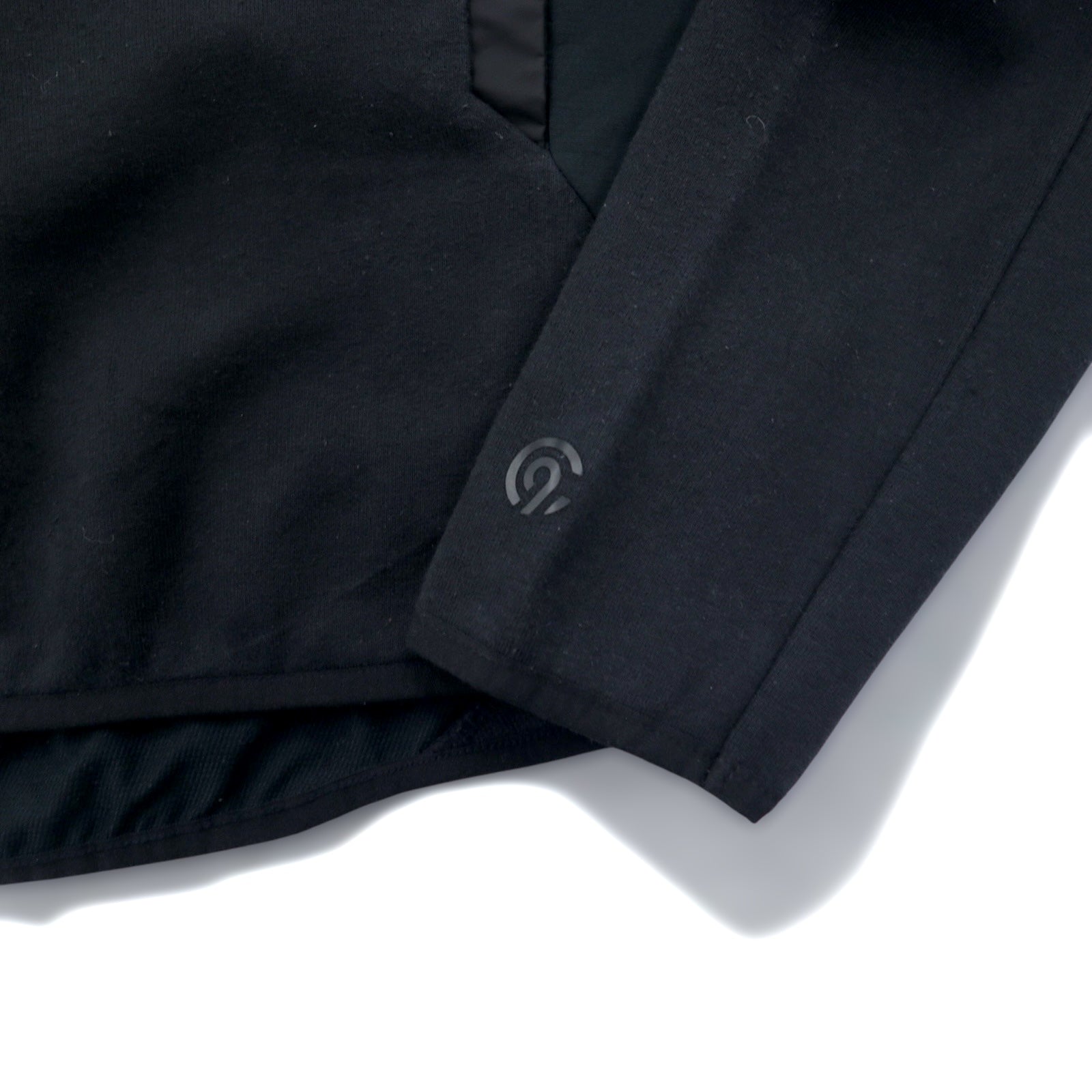Felpa con cappuccio full zip C9 by Champion, taglia L, colore nero, cotone poliestere