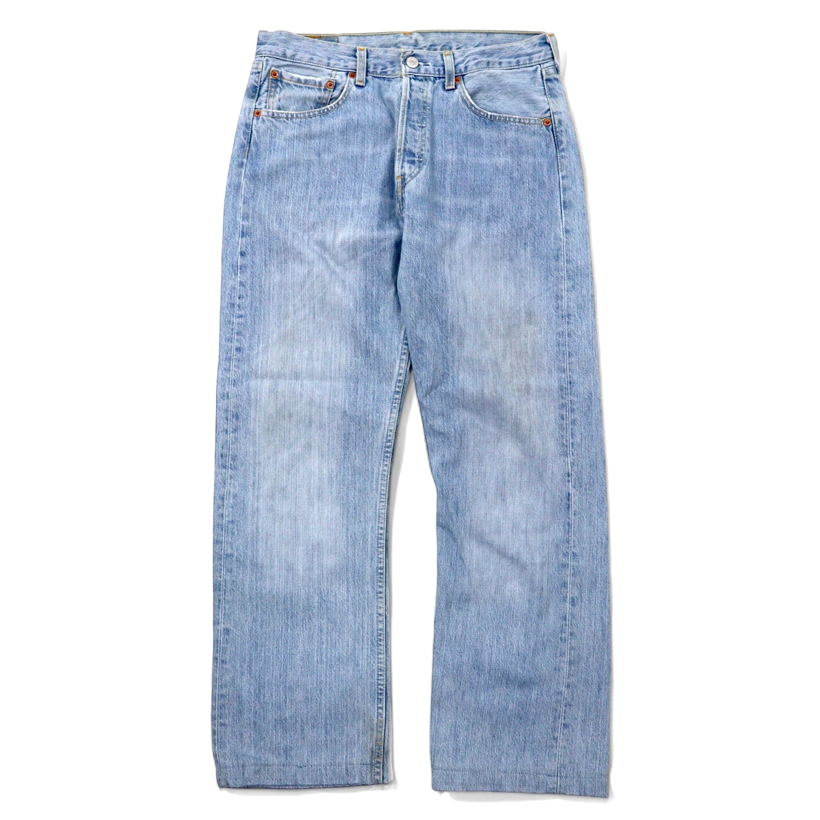 Levi's Made in Spain Anni 2000 Euro Levi's 501 Jeans 31 Blu Ice Wash Cotone Chiusura a bottoni Retro bottone 295 501-0178