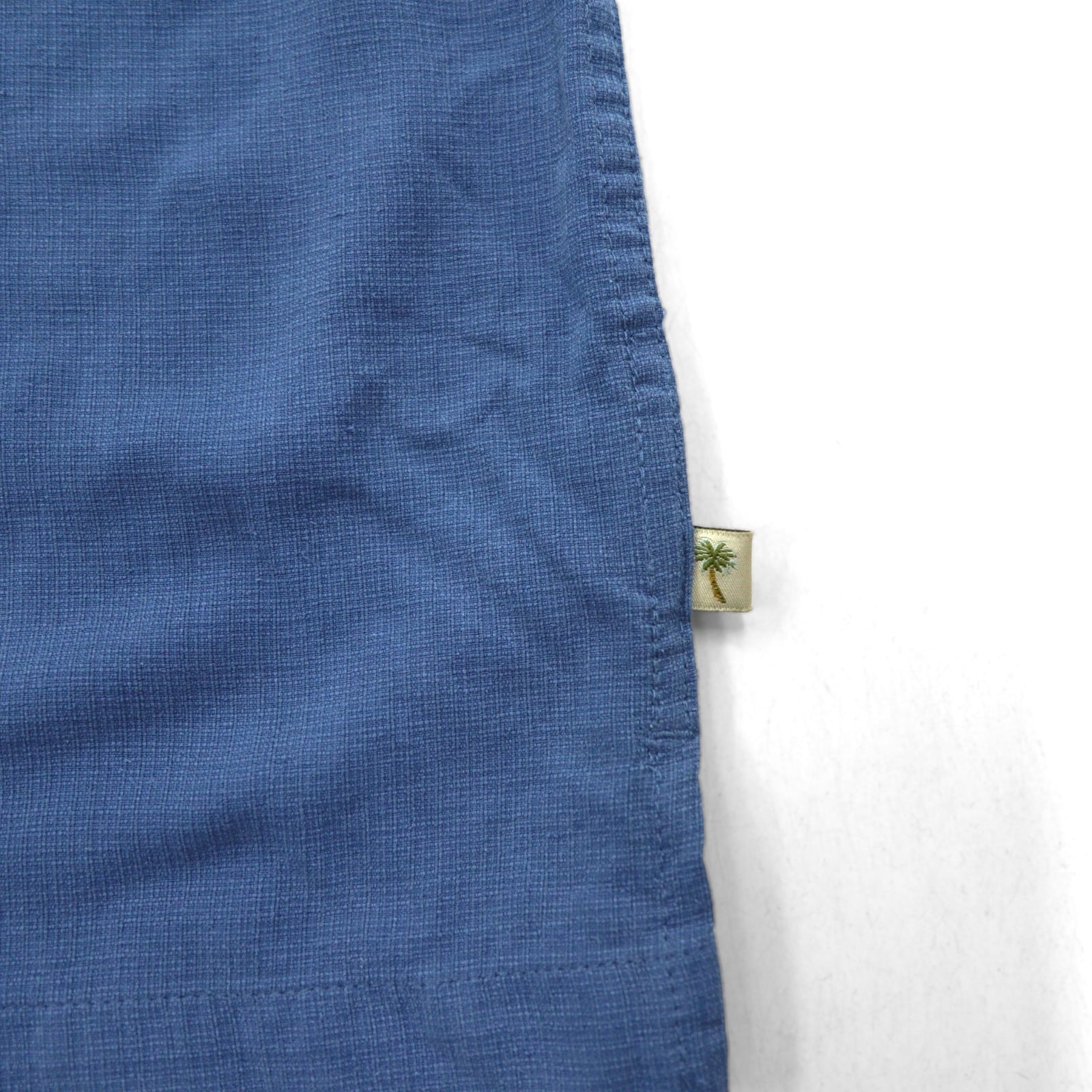 Island Shores Camicia di seta a maniche corte, collo aperto, stile Aloha, 2XL, blu, taglio squadrato, lavabile