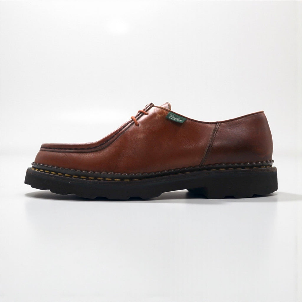 Paraboot ミカエル MICHAEL チロリアンシューズ 26.5cm レザー モカシン Marche II ラバーソール 7153 14 フランス製