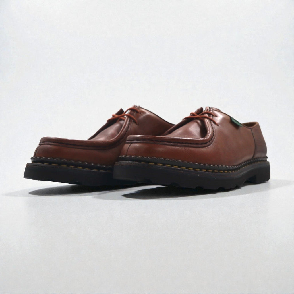 Paraboot ミカエル MICHAEL チロリアンシューズ 26.5cm レザー モカシン Marche II ラバーソール 7153 14 フランス製