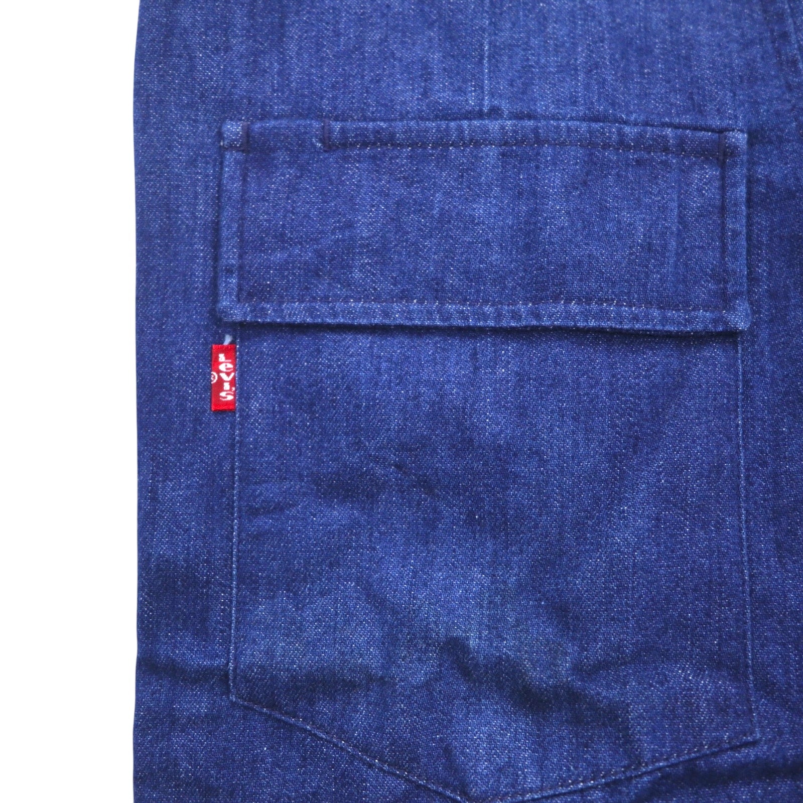 Levi’s 90年代 スタプレ STA-PREST デニム ワークシャツ M ブルー 比翼 フラップ 胸ポケット