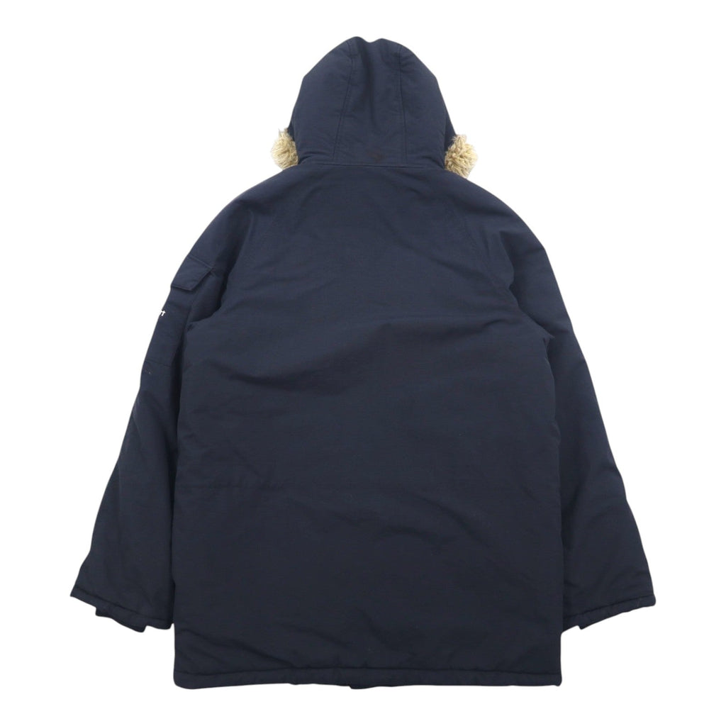 Carhartt N-3B Piumino L Nero Nylon Imbottitura Pelliccia Staccabile Coulisse Doppia Cerniera ANCHORAGE PARKA