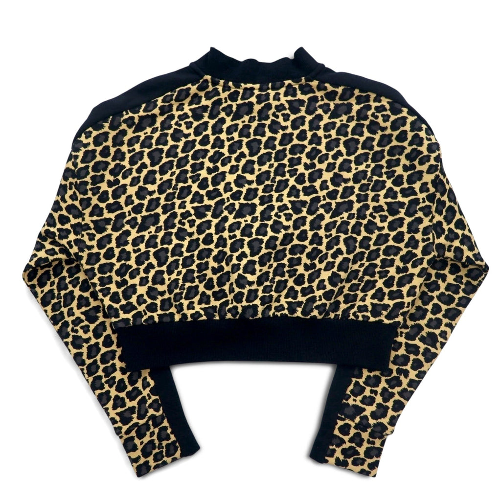 PUMA Felpa corta mezza zip M Leopardata Beige Felpata Linea laterale