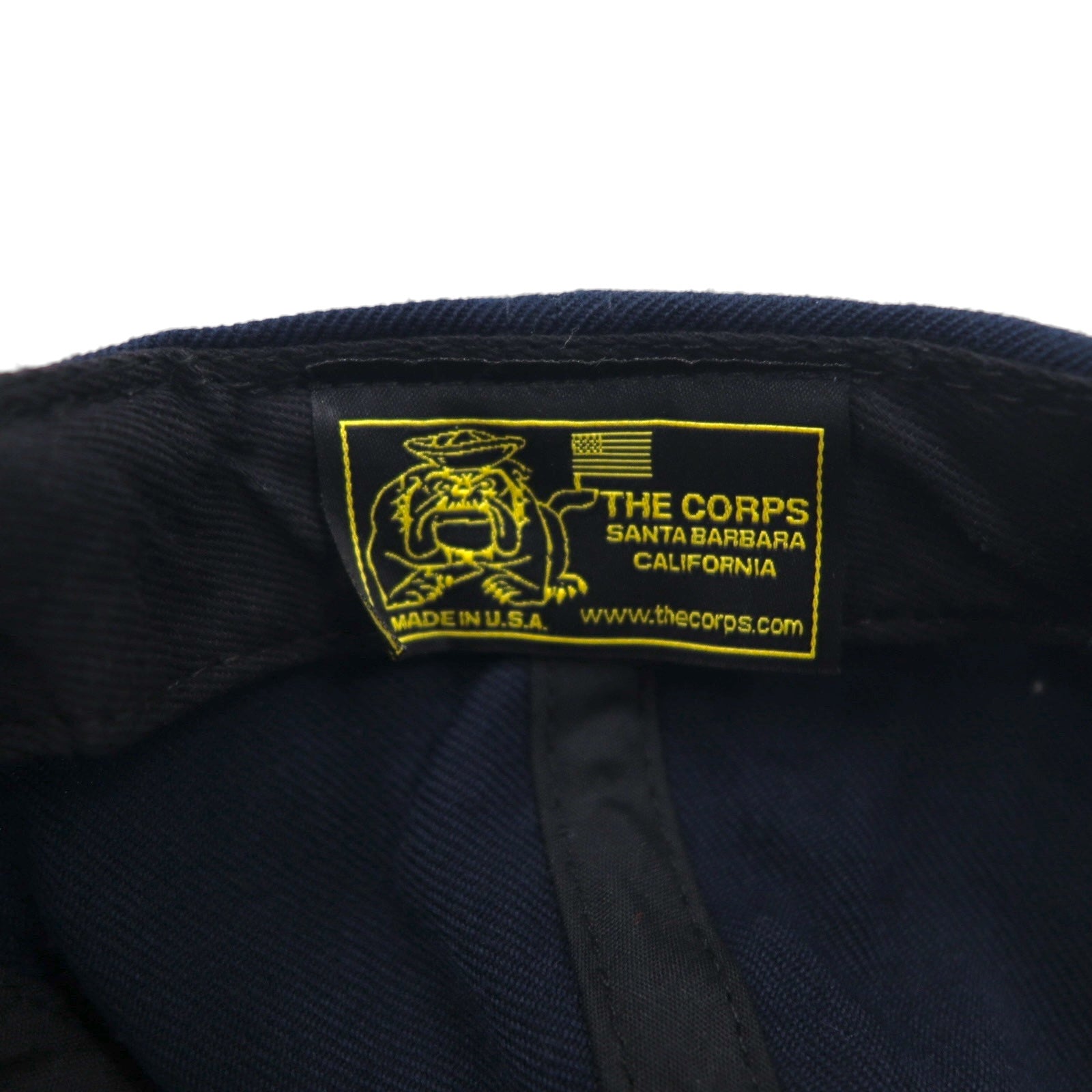Cappello USS PONCE della Marina degli Stati Uniti, anni '90, made in USA, taglia unica, con cinturino, blu navy, gabardine di lana, Proud Lion, militare, THE CORPS