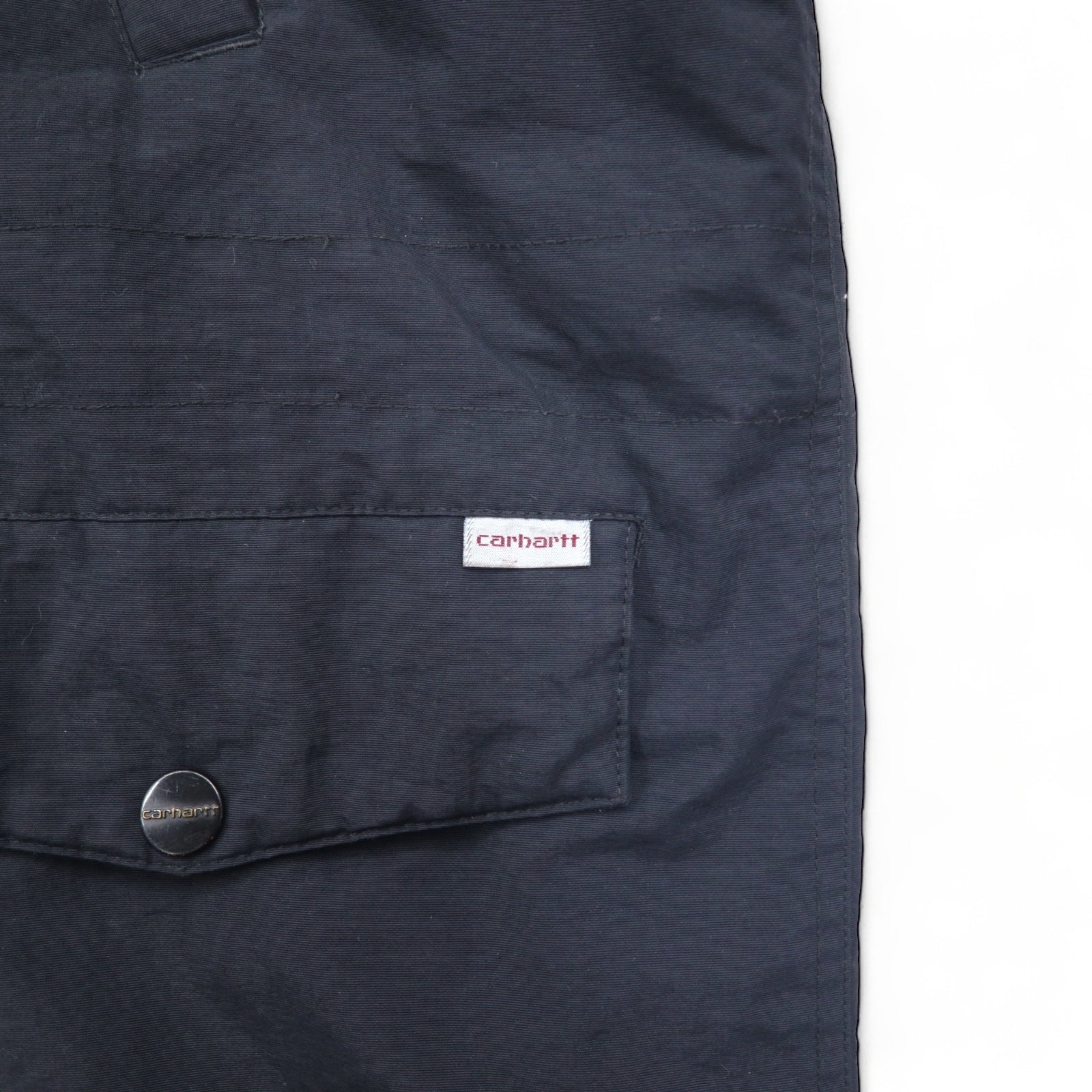 Carhartt N-3B Piumino L Nero Nylon Imbottitura Pelliccia Staccabile Coulisse Doppia Cerniera ANCHORAGE PARKA