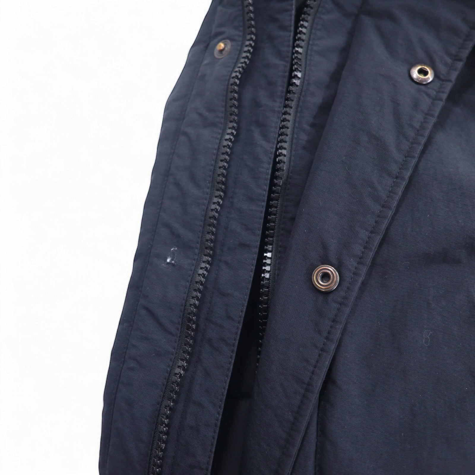 Carhartt N-3B Piumino L Nero Nylon Imbottitura Pelliccia Staccabile Coulisse Doppia Cerniera ANCHORAGE PARKA