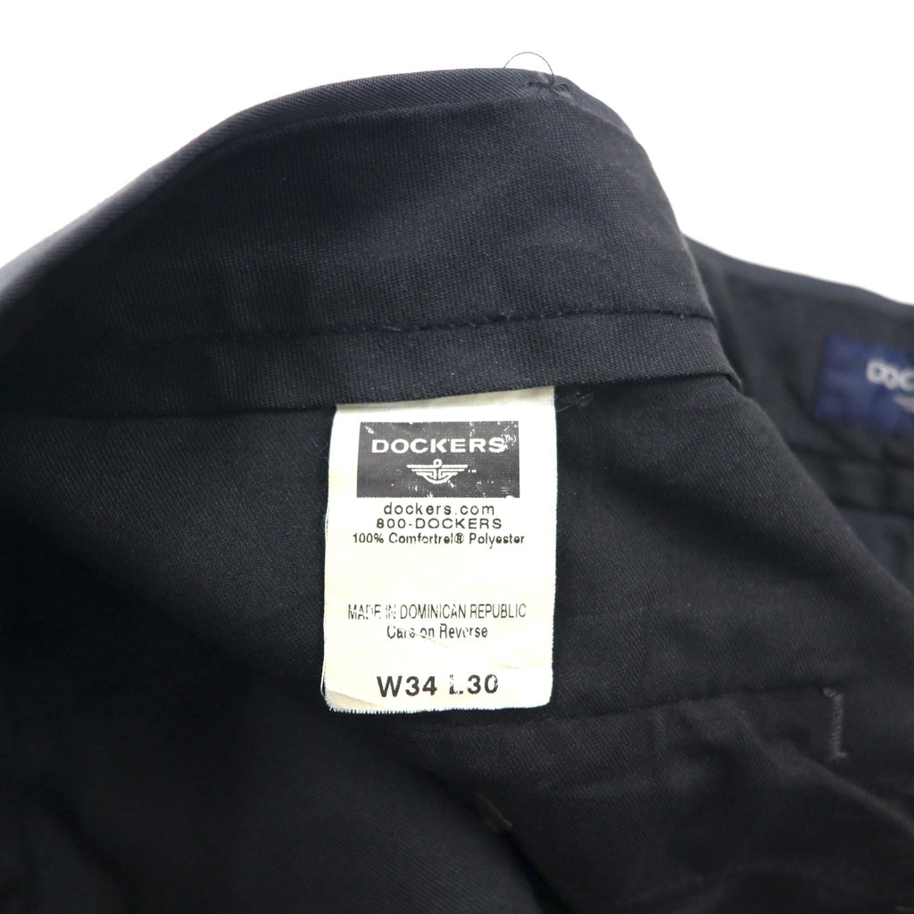 DOCKERS (Levi's) Pantaloni ampi con due pinces anni 2000, taglia L, grigi, poliestere