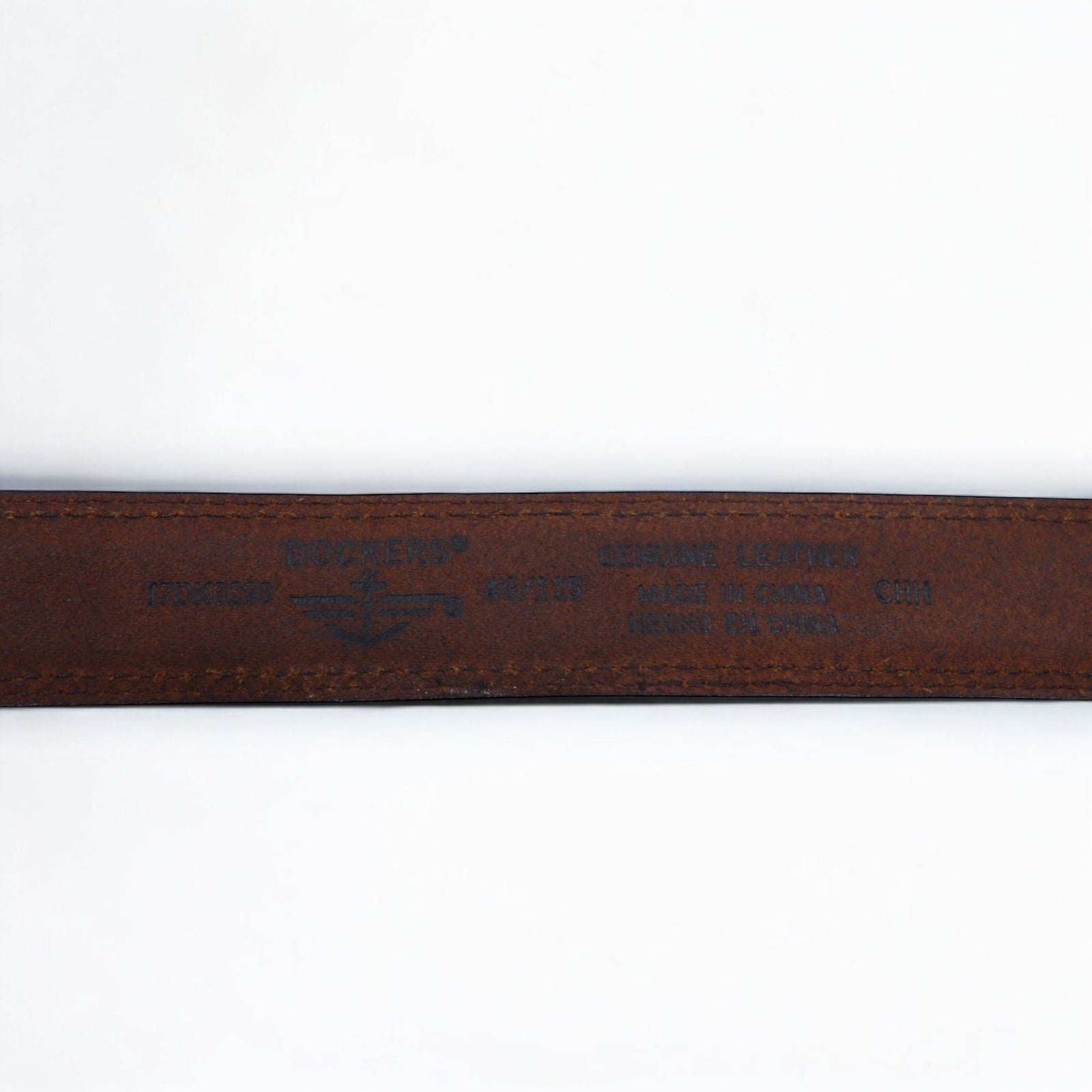 DOCKERS (Levi's) Cintura in pelle 46 / 115 Marrone 17DK0298 Fibbia argento