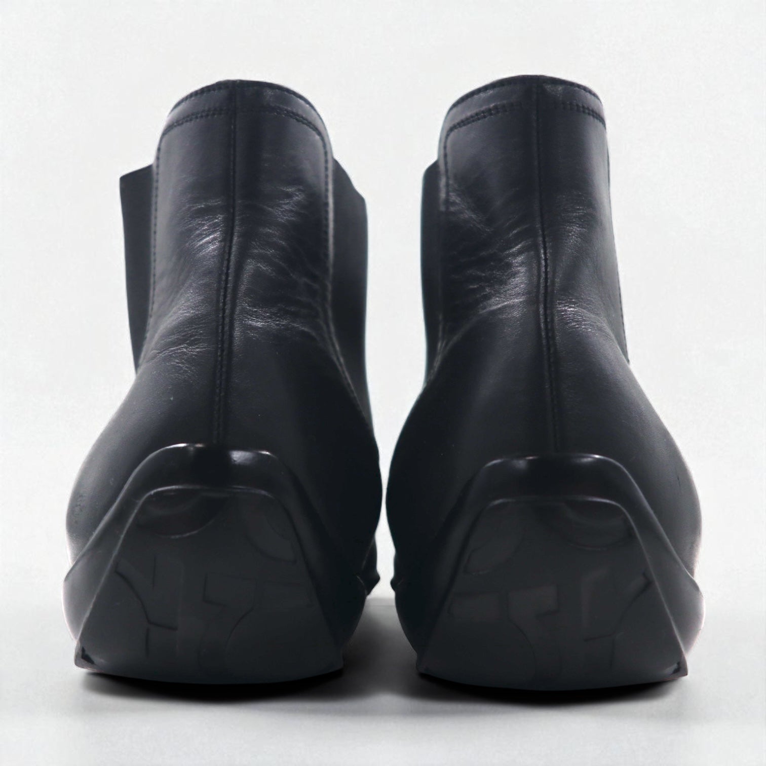 Salvatore Ferragamo stivaletti Chelsea boots con elastico laterale 27cm pelle nera VF 20202 D17 Made in Italy