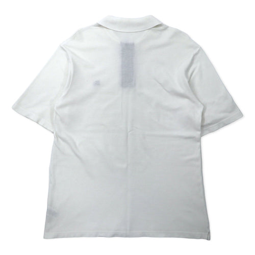 Burberrys Inghilterra Polo a maniche corte L Bianco Cotone Piquet Logo ricamato