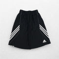 Pantaloncini Adidas a 3 strisce, neri, taglia M, in poliestere, per basket/gioco