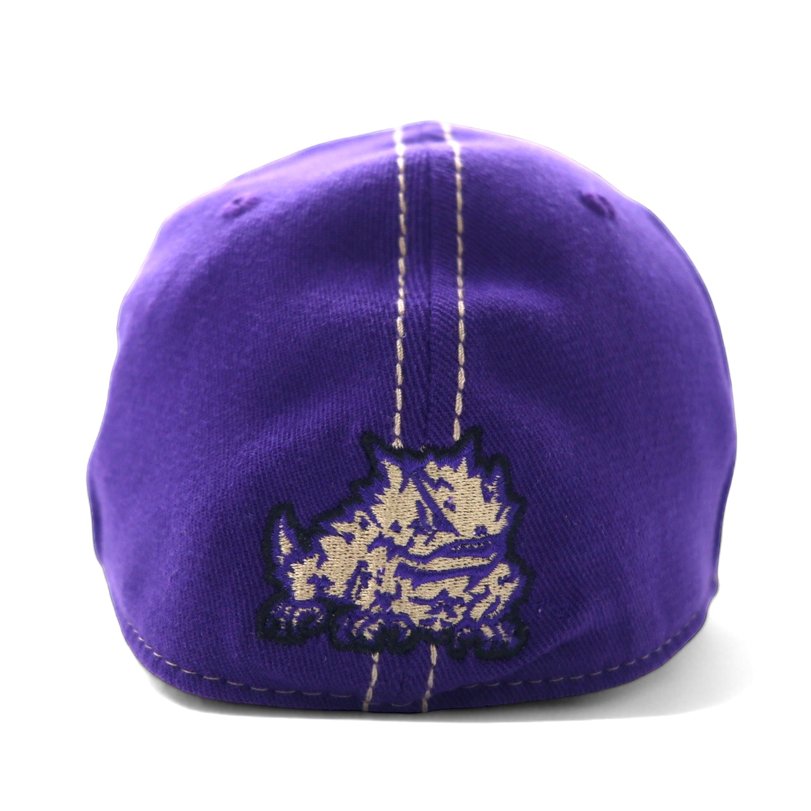TOP OF THE WORLD College Embroidery Baseball Cap ONE Nero Viola Acrilico TCU Nuovo