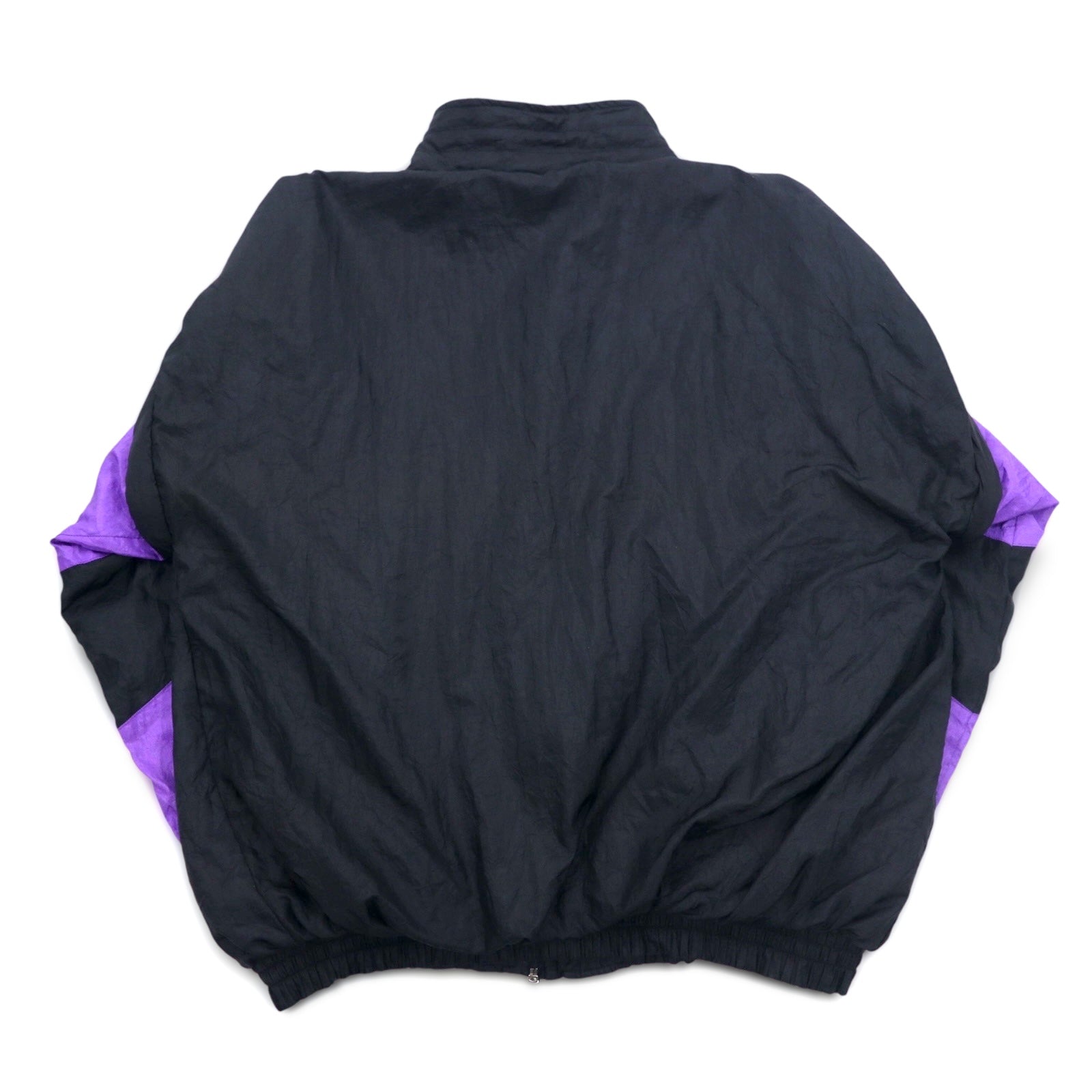 Giacca vintage in nylon anni '90, giacca da training, maglia sportiva, taglia M, nera, maniche staccabili