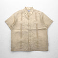 MOJITO COLLECTION リネン キューバシャツ 3XL ベージュ ボックスシルエット マルチポケット