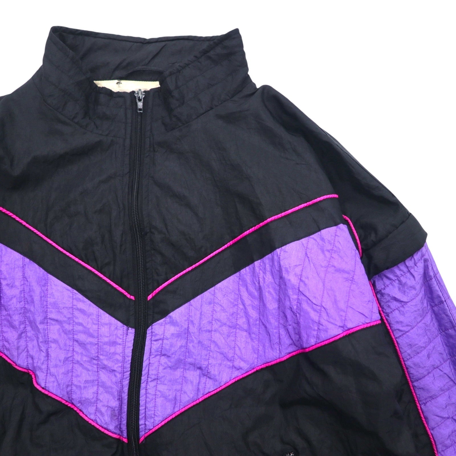 Giacca vintage in nylon anni '90, giacca da training, maglia sportiva, taglia M, nera, maniche staccabili