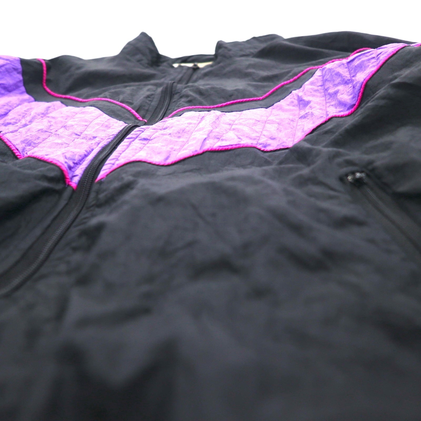 Giacca vintage in nylon anni '90, giacca da training, maglia sportiva, taglia M, nera, maniche staccabili