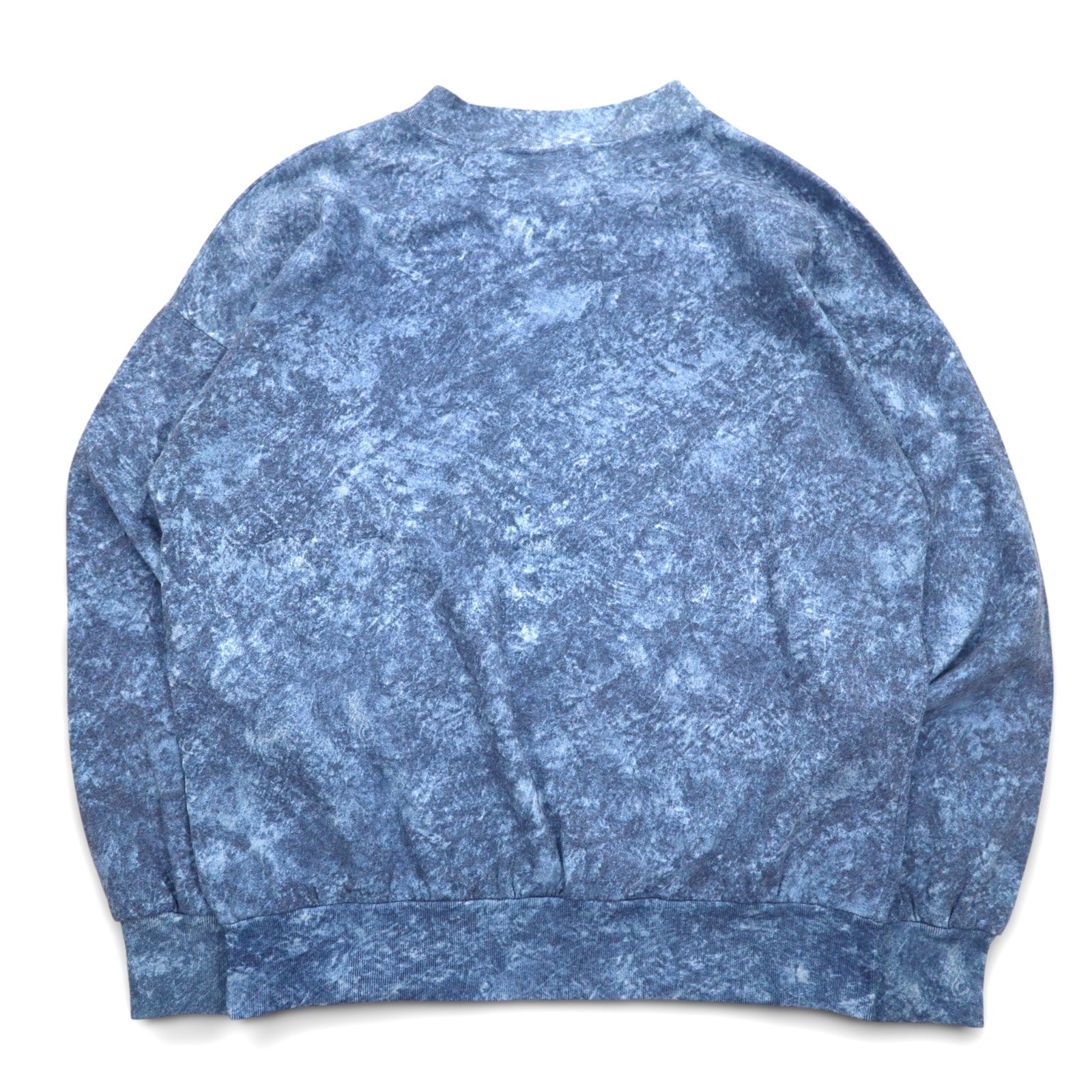 Felpa vintage anni '90, Made in USA, con piume, anni '90, felpa stone wash, taglia L, blu, ATLANTIC CITY